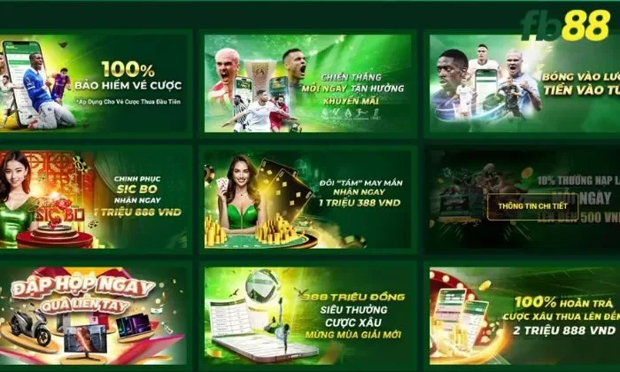 Câu hỏi thường gặp FB88 Khuyến mãi FB88 đa dạng, giải thưởng cao