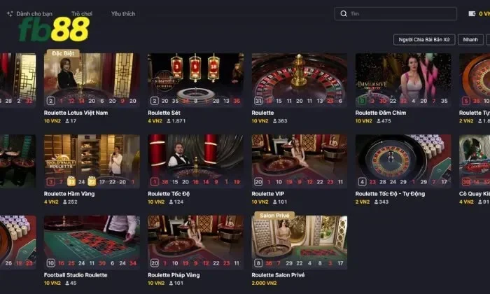 Đa dạng các trò chơi để người chơi tham gia 