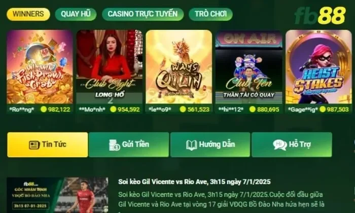 đăng nhập Fb88 Fb88 cung cấp hàng ngàn trò chơi casino hấp dẫn và thú vị