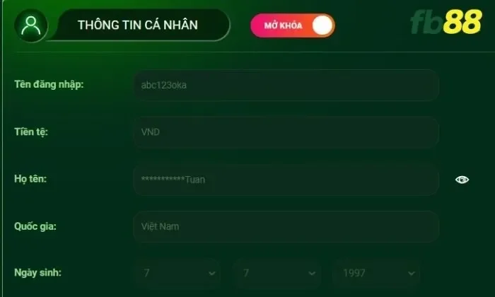 Khuyến mãi Fb88 Chương trình khuyến mãi Fb88 chỉ dành cho cược thủ đăng ký với thông tin cá nhân