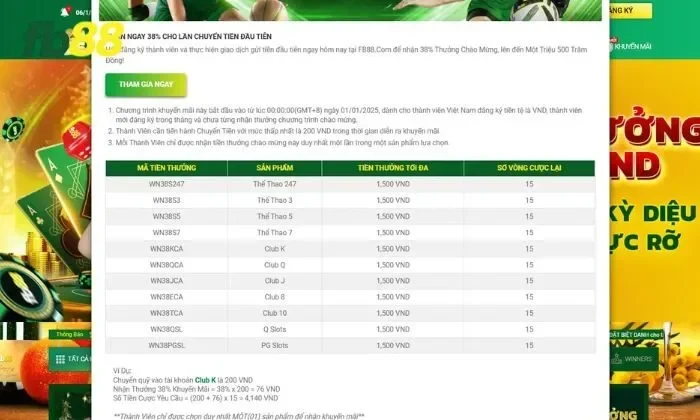 Cách thức tính thưởng khi nhận khuyến mãi chuyển tiền lần đầu