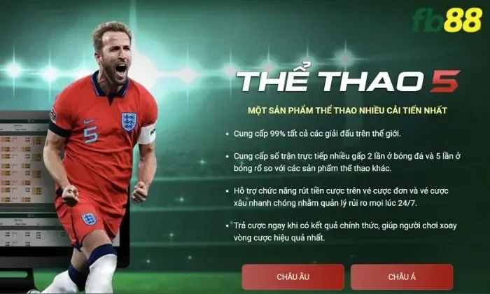 Các loại hình cá cược Thể thao 5 FB88