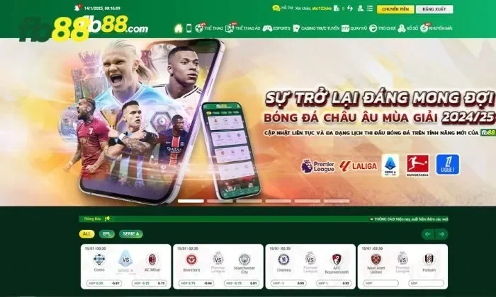 Thể thao eSports 7 FB88 là sảnh game thú vị tại nhà cái