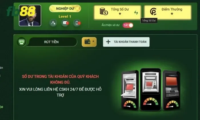 Nạp rút tiền nhanh chóng, đơn giản tại FB88
